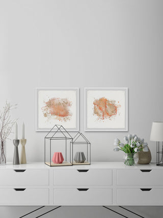 Orange Vision Diptych, 2-Piece Set, 32x32 Panels