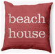 26x26" Beach House  Nautical Decorative Indoor Pillow, Ligonberry Red