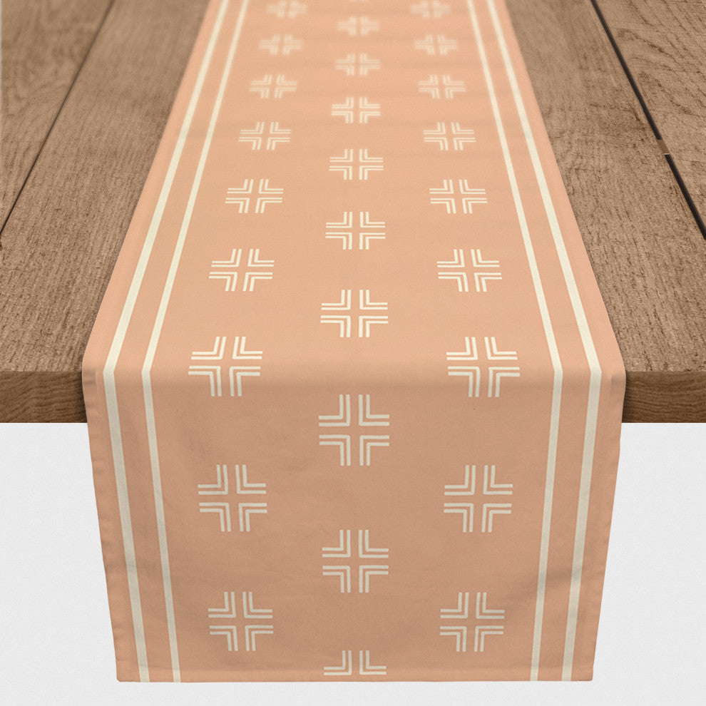 Blush Mudcloth 16x90 Cotton Twill Runner