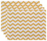 Chevron Decorative Placement, Yellow, Set of 4