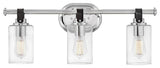 Halstead Three Light Vanity in Chrome