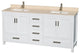 Wyndham WCS141472DWHIVUNSMED 72 In. Double Bathroom Vanity in White