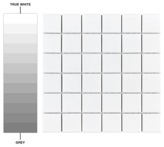 Metro Quad Matte White Porcelain Floor and Wall Tile