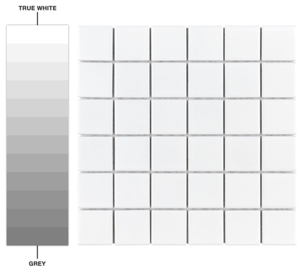 Metro Quad Matte White Porcelain Floor and Wall Tile