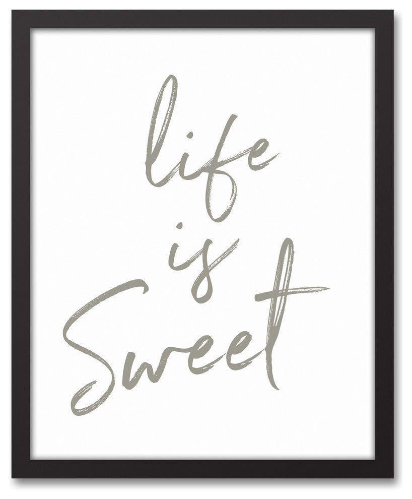 Life is Sweet 16x20 Black Framed Canvas