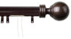 Archie Decorative Traverse Rod With  Sliders 84"-156", Cocoa