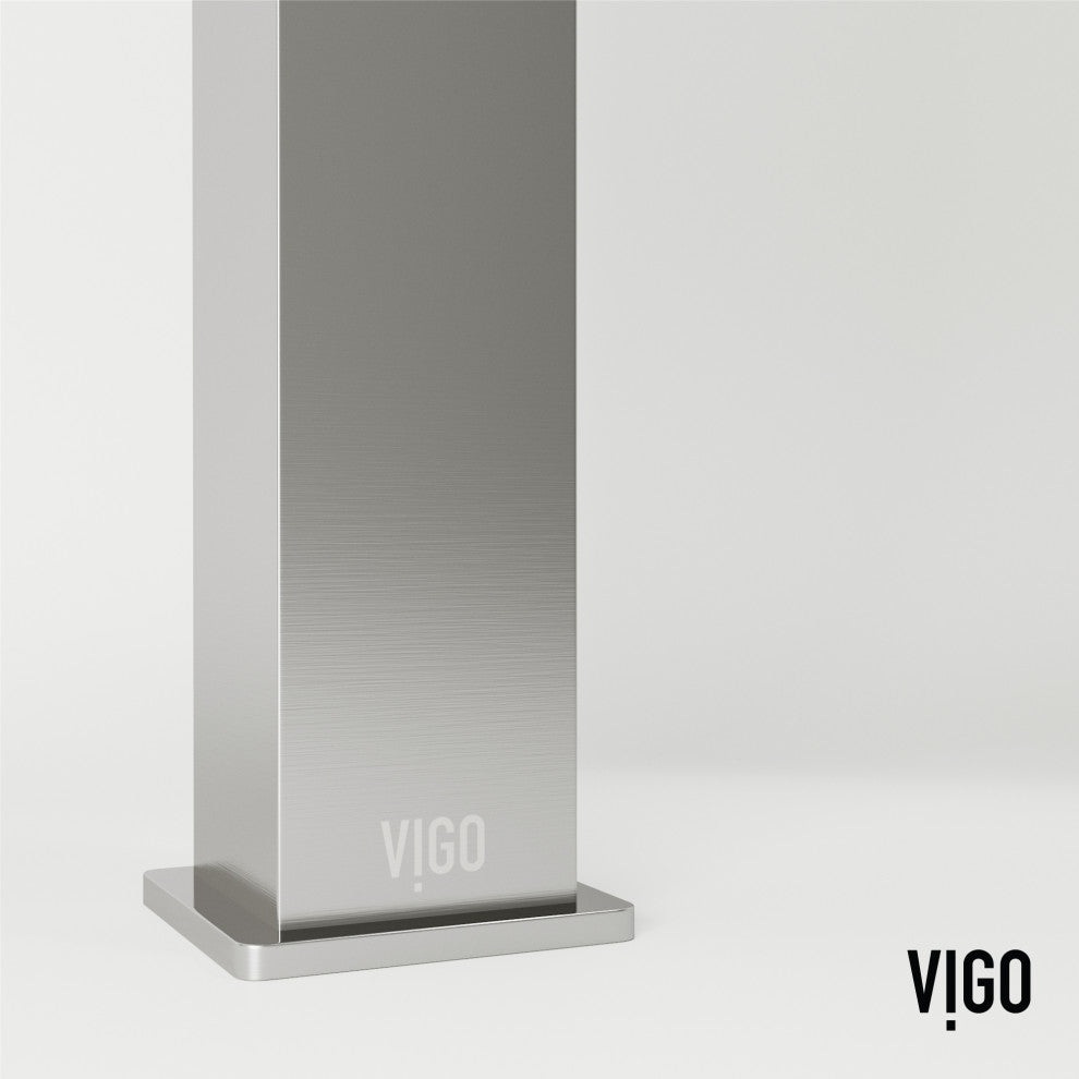 VIGO Dunn 11" H Single Handle Single Hole Bathroom Vessel Faucet, Brushed Nickel