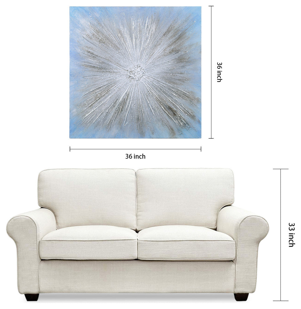Supernova Abstract CanvasTextured Metallic Hand Painted Wall Art
