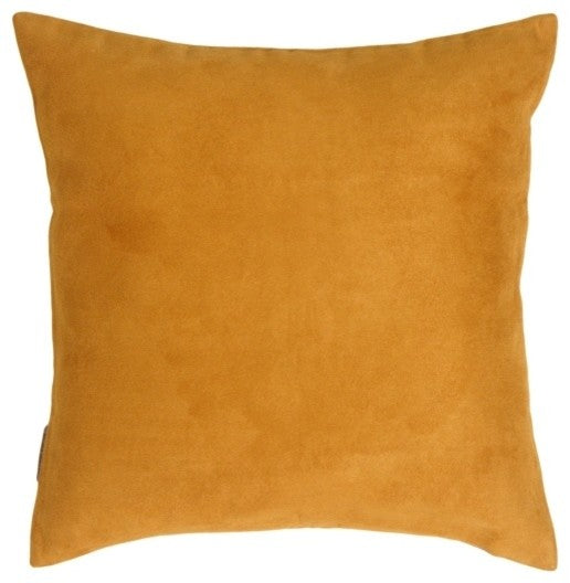 Pillow Decor - 18 x 18 Royal Suede Toffee Throw Pillow