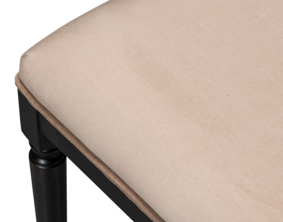 Square Back Dining Chairs Set of 2 Nero Toffee