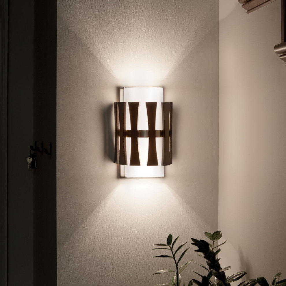 Kichler Cirus 2 Light Wall Sconce in Auburn Stained