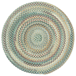 Sherwood Forest Braided Round Rug, Light Blue, 3'