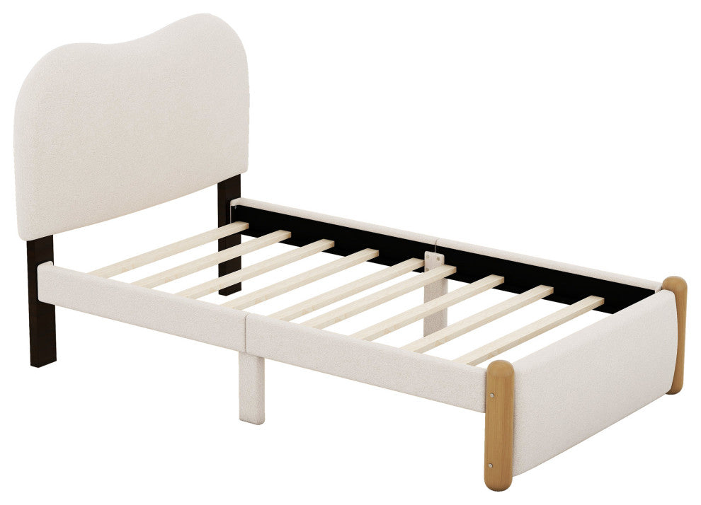Gewnee Twin Size Upholstered Platform Bed