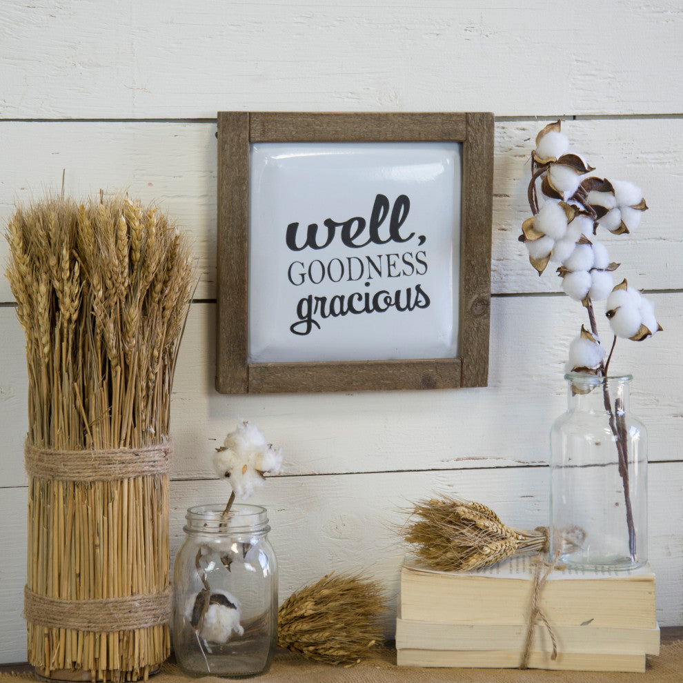 Wood and Metal "Goodnessl" Sign