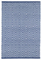 Dash & Albert Diamond Denim/White Handwoven Indoor/Outdoor Rug, Blue, 3' x 5'