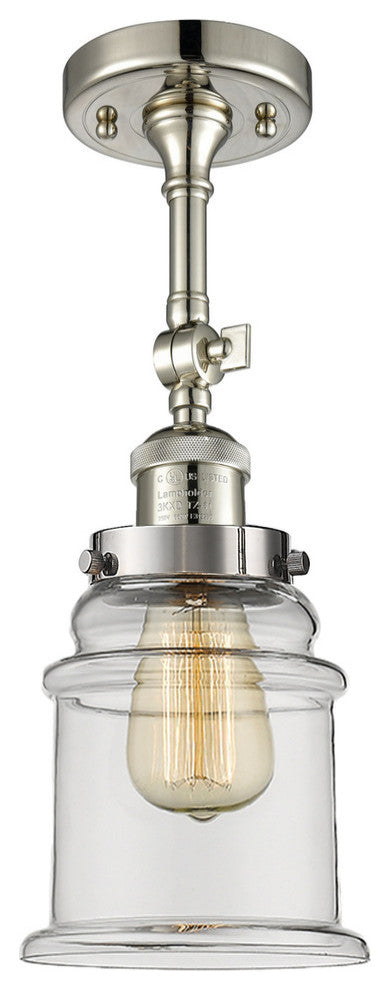 Innovations Lighting 201F-Pn-G182-Led 1 Light Dimmable Led Semi-Flush Mount