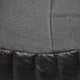 Poufs-Solid Handmade Goat Leather Pouf, Recycled Cotton Fill, Black, 14x14x14 Round.