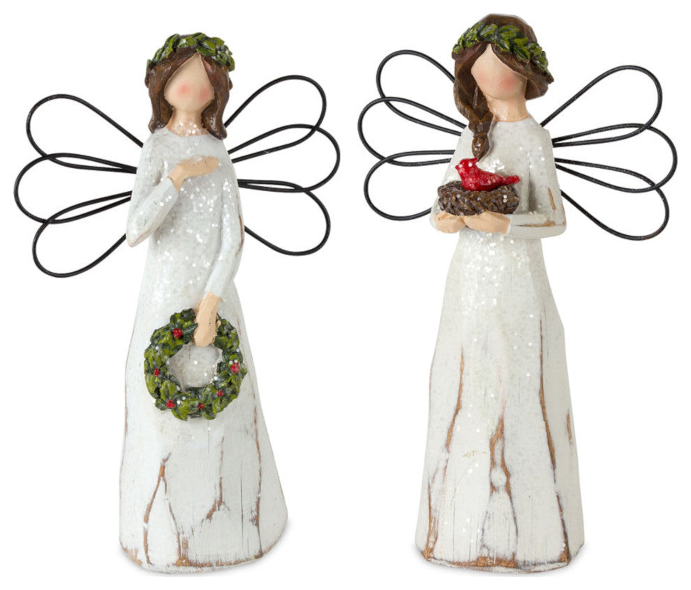 Angel, Set of 6, 7"H Resin