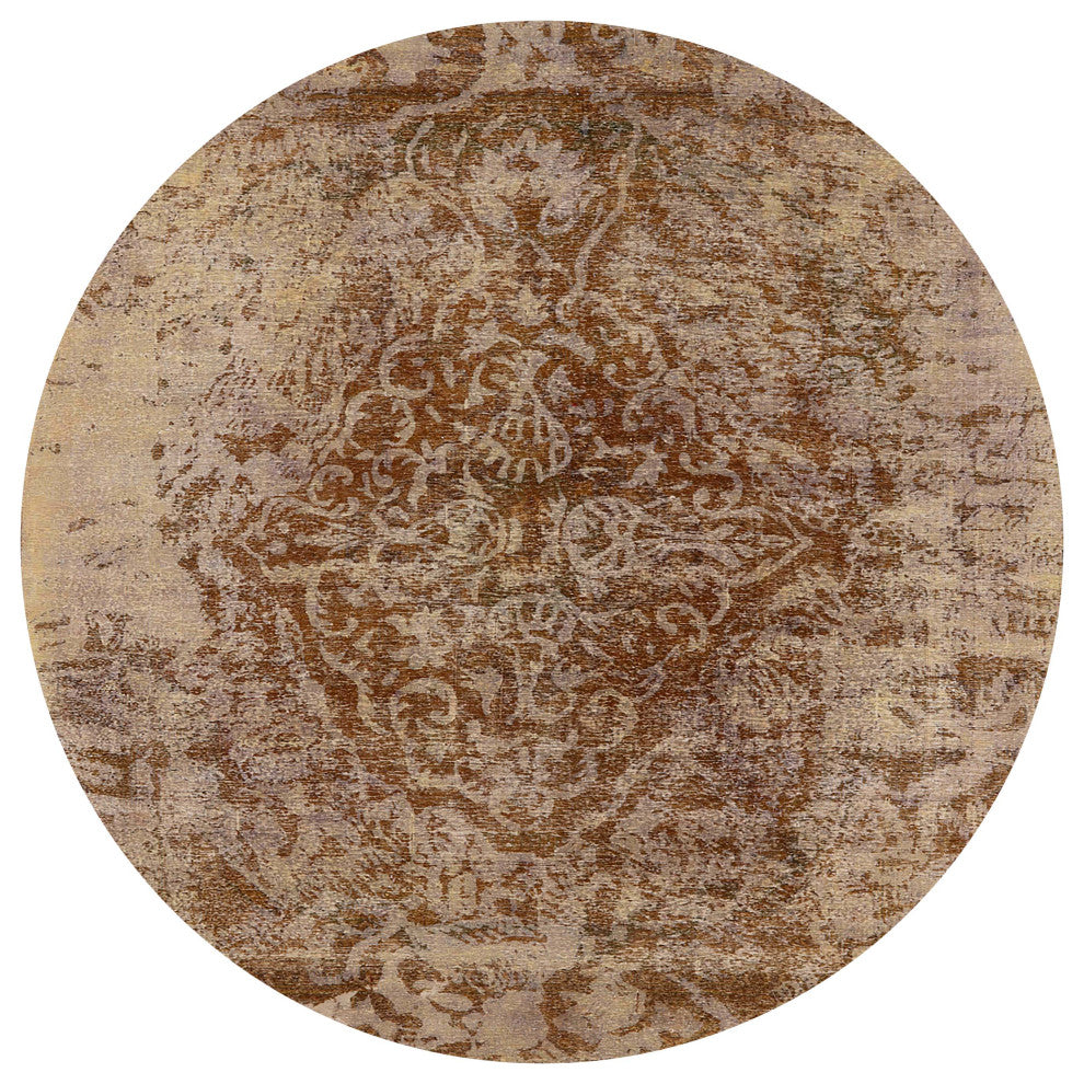 Ahgly Company Indoor Round Mid-Century Modern Area Rugs, 3' Round