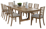Parker House Escape Dining 84" Rectangular Table With 8 ladderback chairs
