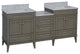 Eleanor 72" Double Bathroom Vanity, Weathered Gray, Carrara Marble