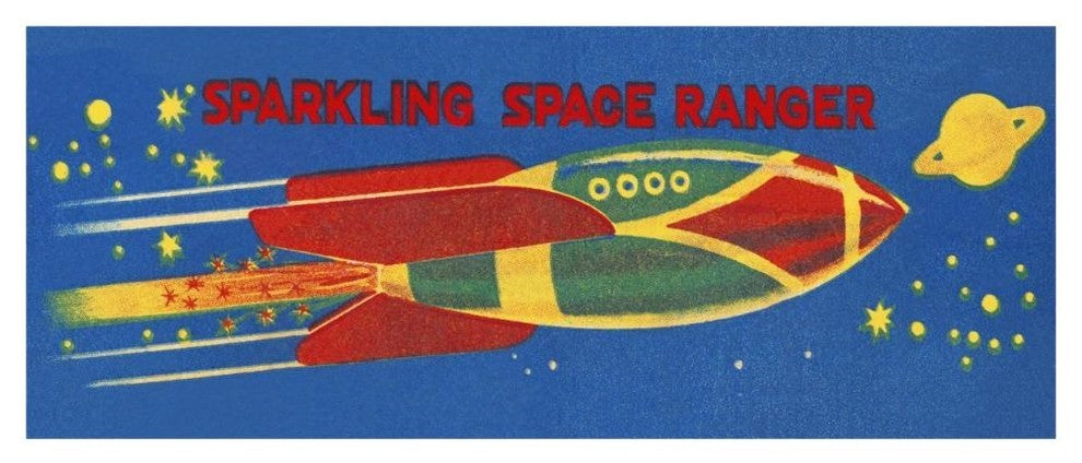 "Sparkling Space Ranger" Digital Paper Print by Retrorocket, 46"x20"