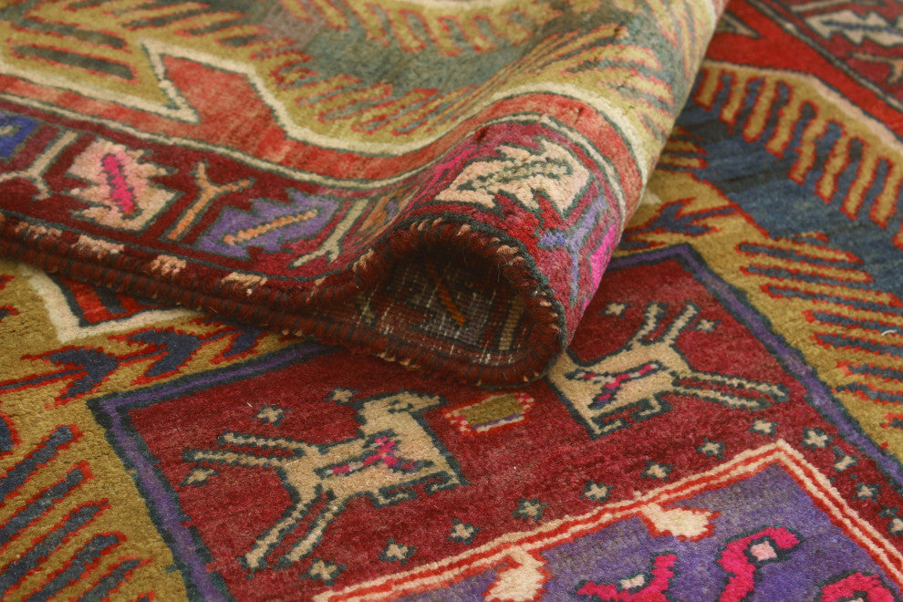 Fine Vintage Distressed Farjad Rust/Burgundy Runner, 3'2x9'11