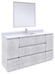 Fresca Formosa Modern 60" Rustic White Freestanding Single Sink Vanity Set