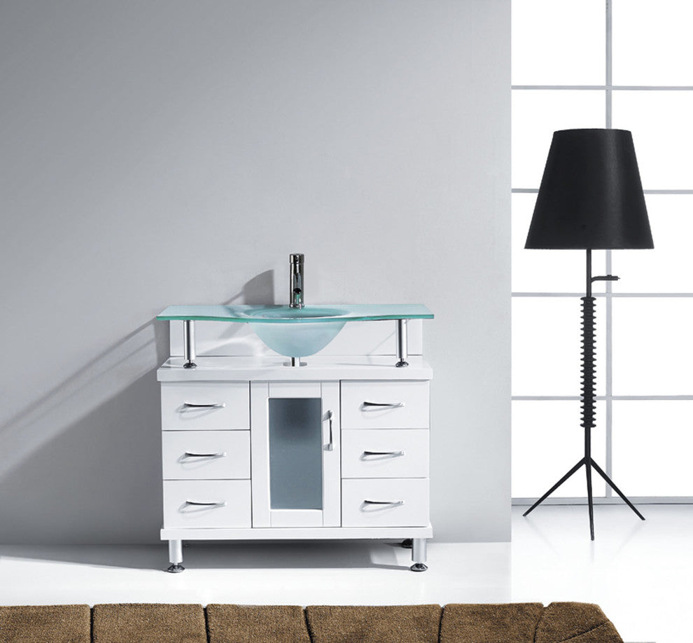 Virtu Vincente 36" Single Bathroom Vanity, White