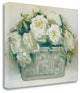 "White Roses In Planter" By Andrea Dern, Giclee Print on Gallery Wrap Canvas