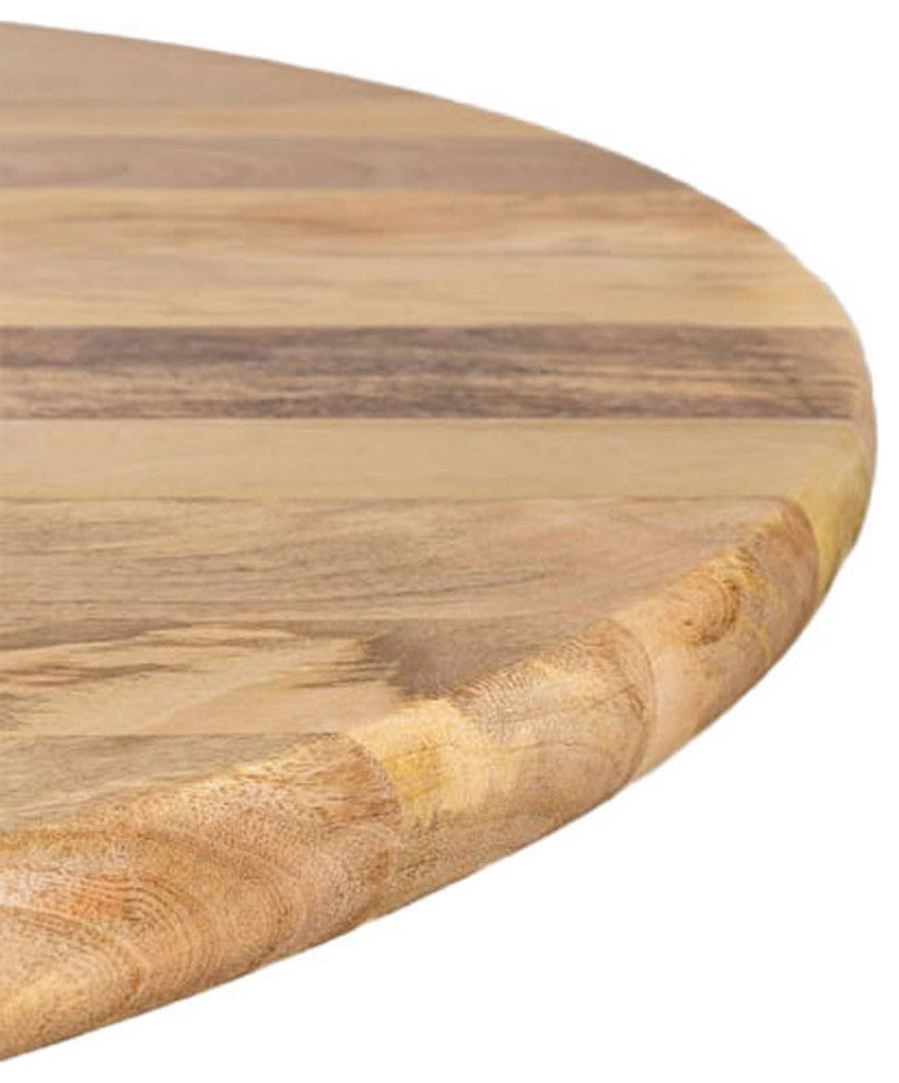 Freeform Round 55"W Acacia Dining Table, Natural