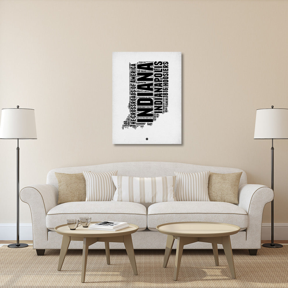 "Indiana Word Cloud 2" Fine Art Print