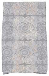 Patina Geometric Print Hand Towel, Gray