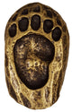 Single Bear Track Right Facing Cabinet Knob, Antique Brass