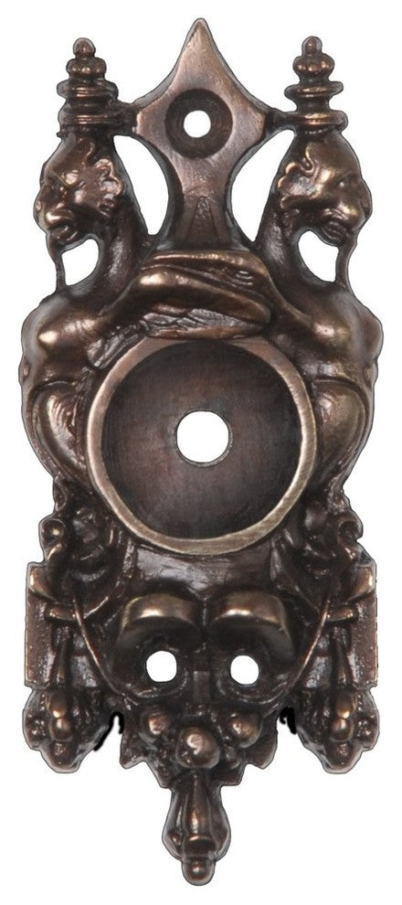 Griffin Back Plates, Dark Brass