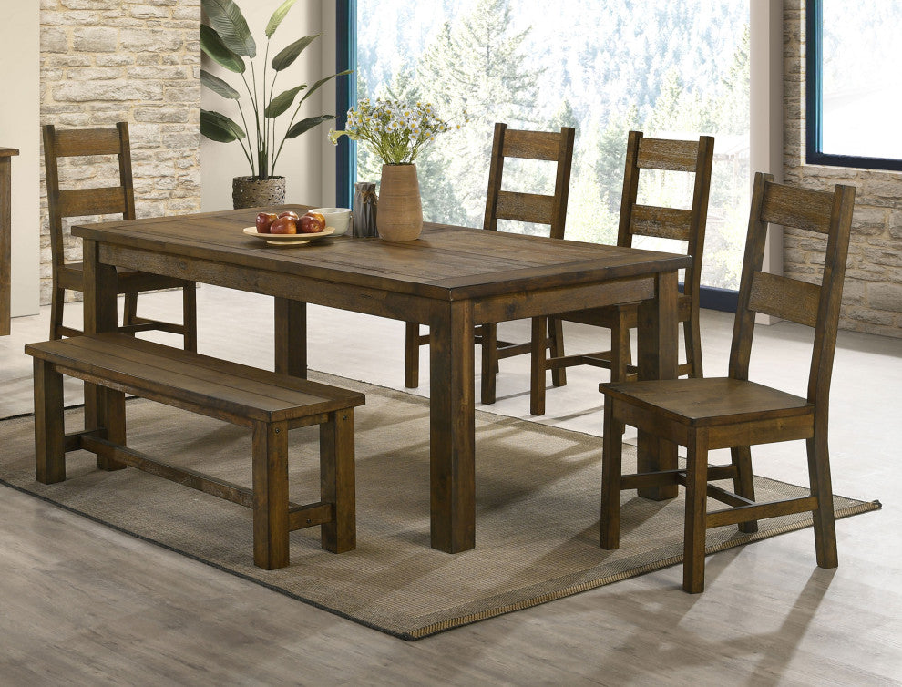 Coleman Dining Side Chair Rustic Golden Brown, Set of 2