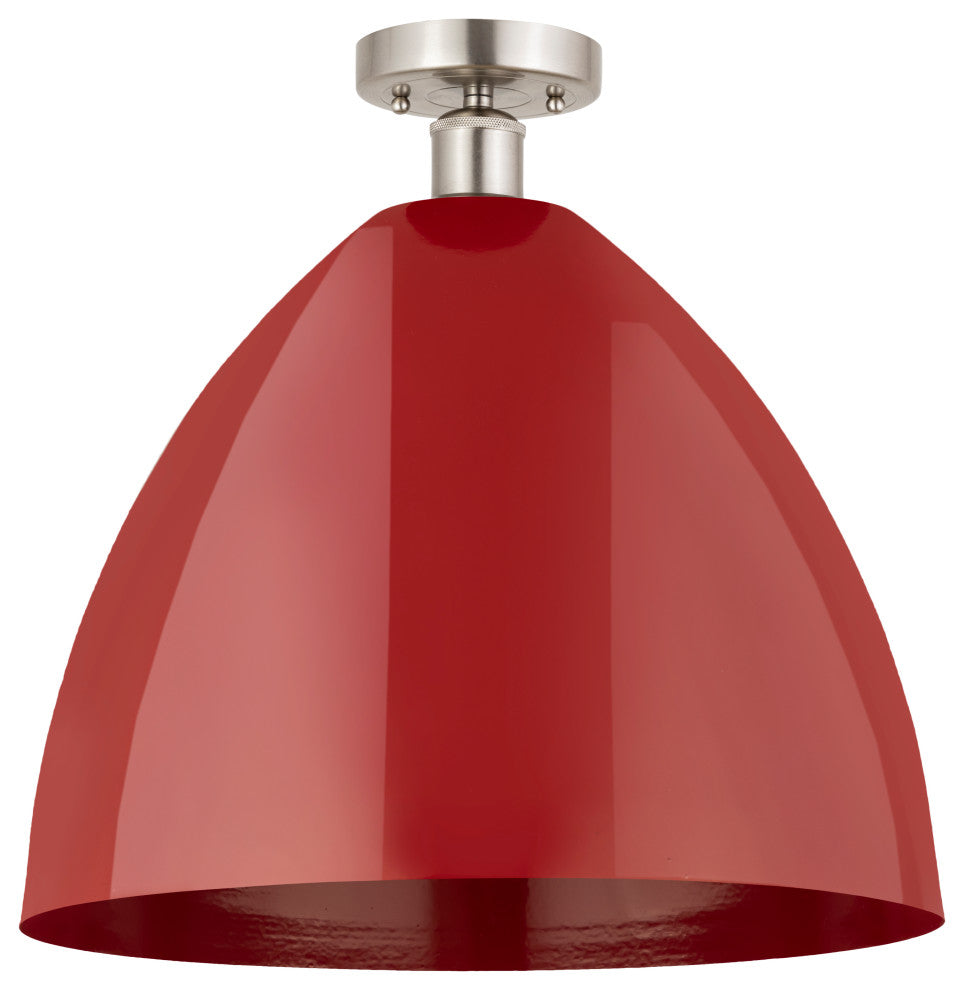 Innovations 616-1F-SN-MBD-16-RD 1 Light Semi-Flush Mount, Brushed Satin Nickel