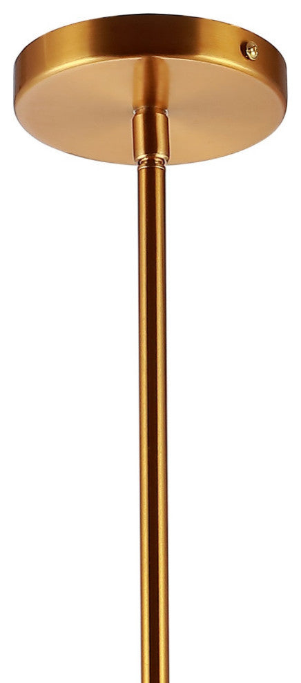 Homer Metal/Glass LED Flush Mount, Black/Brass Gold, Width: 10"