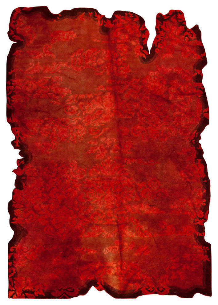 Hand Tufted Red Wool Area Rug