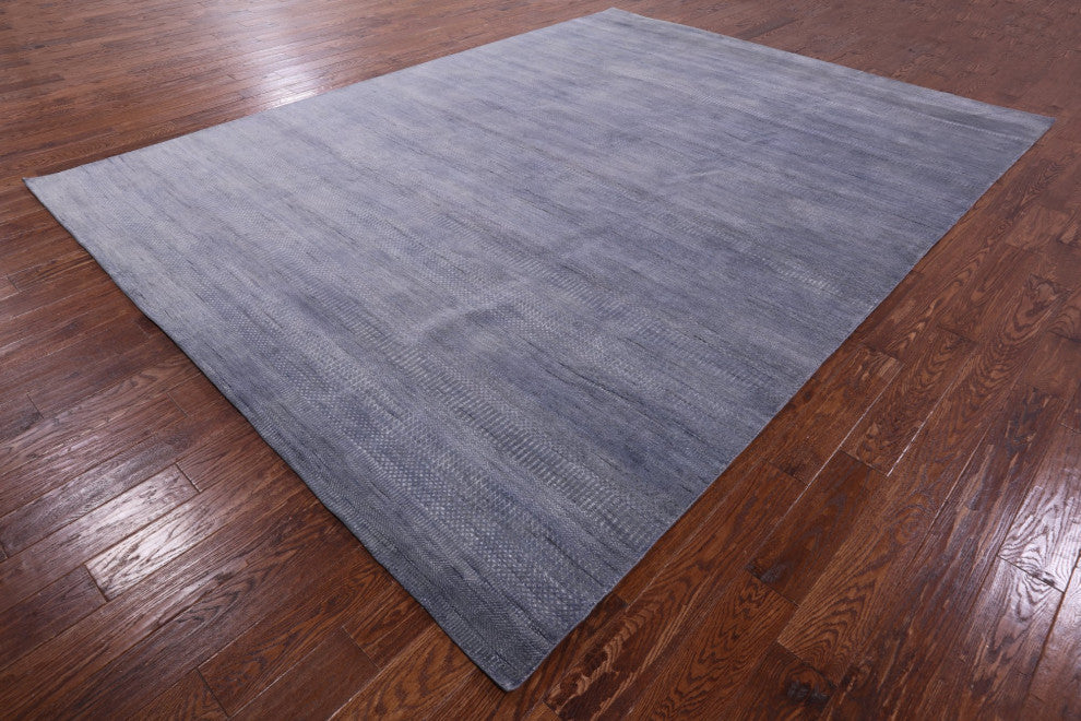 Savannah Grass Handmade Wool and Silk Rug 9' 2" X 12' 2" Q11445