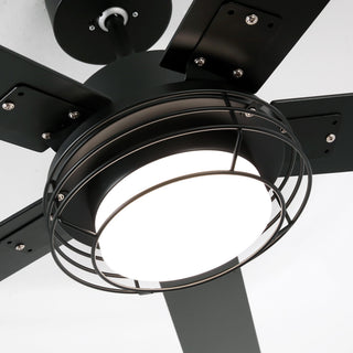 52-inch Modern Black LED Ceiling Fan with Remote and DC Reversible Motor