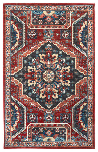 Weave & Wander Kezia Rug, True Red/River Blue, 12ft-10in x 15ft