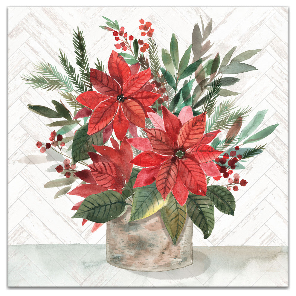Holiday Bouquet 12x12 Canvas Wall Art