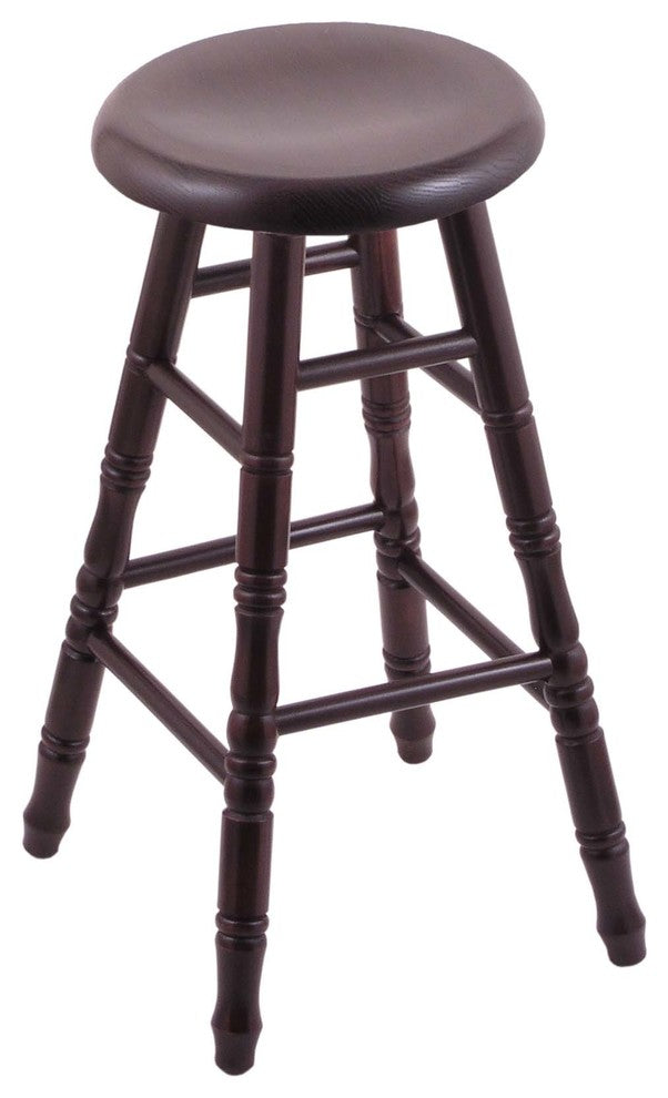 Holland Bar Stool, Maple Saddle Dish Bar Stool, Turned Legs