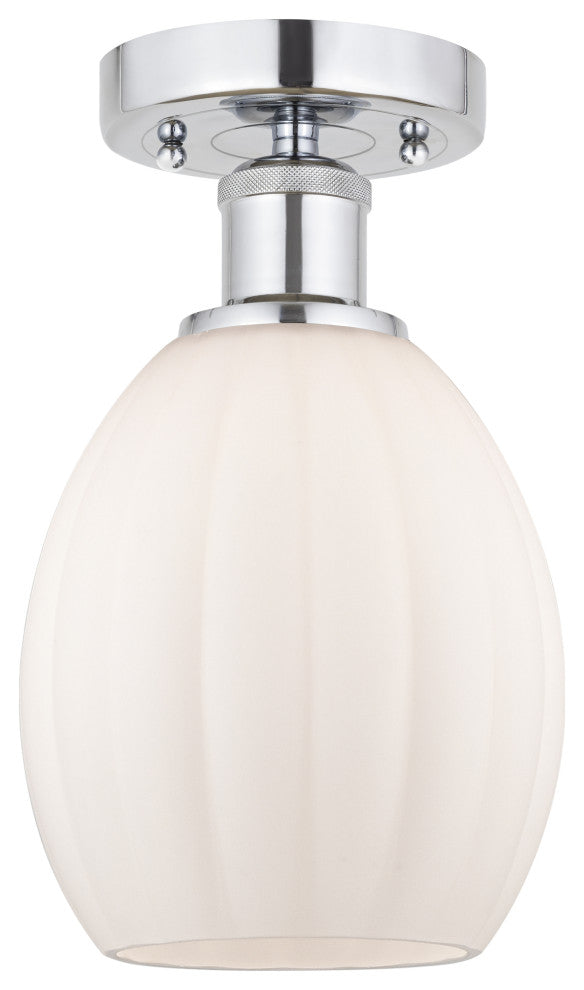 Innovations 616-1F-PC-G81 1 Light 5.5" Semi-Flush Mount, Polished Chrome