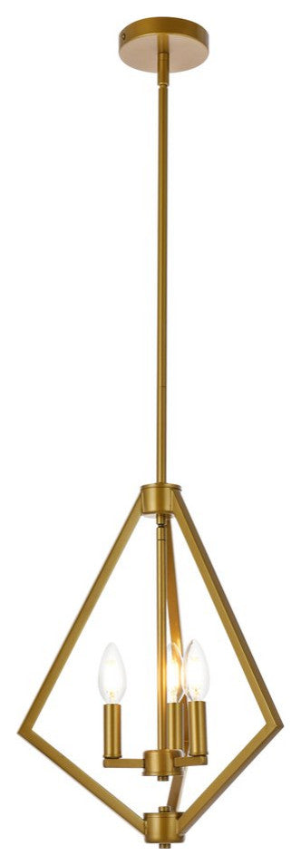 Isla 3-Light Pendant, Brass