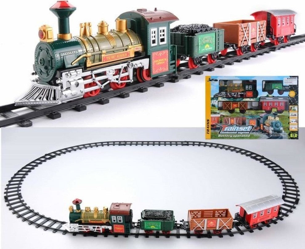 12-Piece Battery Operated Animated Continental Train Set With Sound