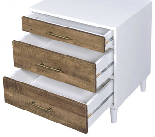 21" Brown Three Drawers Nightstand