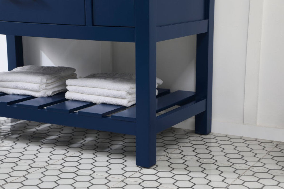 Home Living 22" Farmhouse Blue-Light Bathroom Vanity