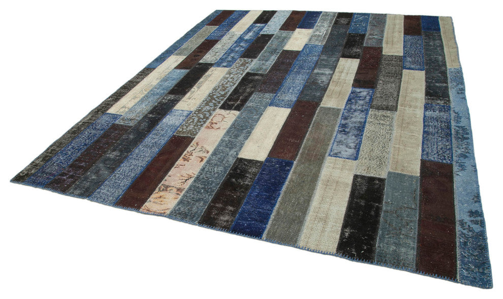 Rug N Carpet - Hand-Knotted Anatolian 8' 2" x 10' 1" Rustic Patchwork Area Rug